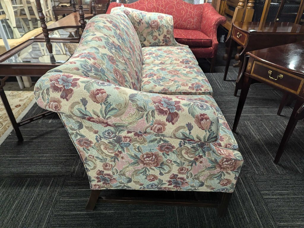 Floral Camelback Sofa