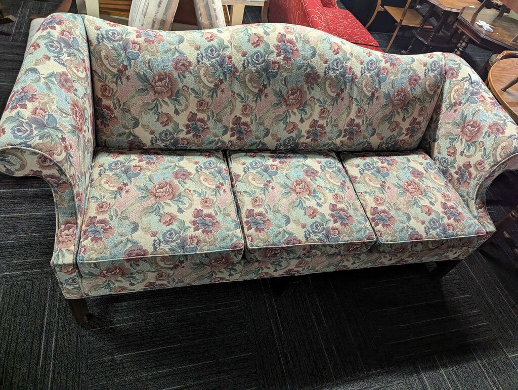 Floral Camelback Sofa