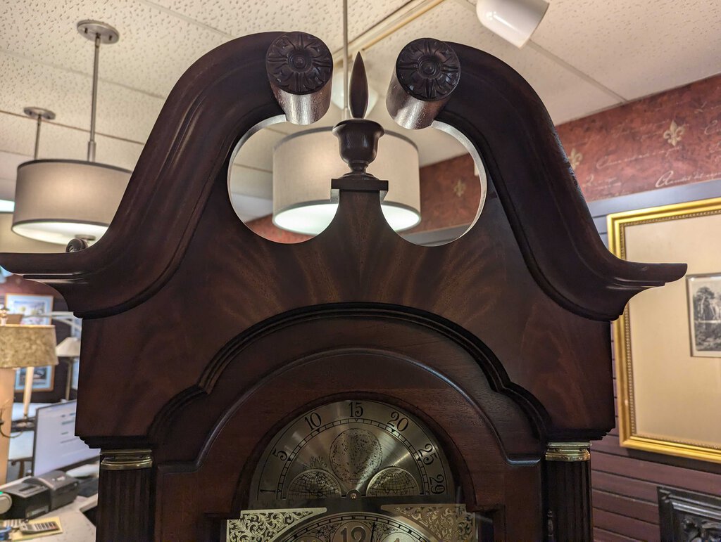 Flame Mahogany Howard Miller Grandfather Clock