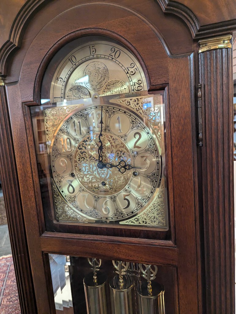 Flame Mahogany Howard Miller Grandfather Clock