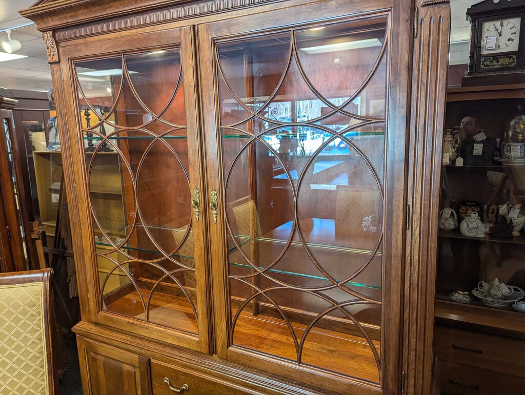 Ethan Allen Contemporary Cherry China Cabinet