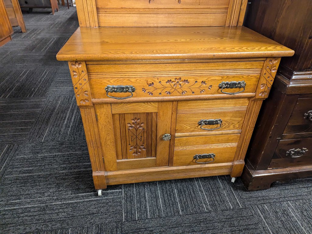 Antique Dresser With Mirror