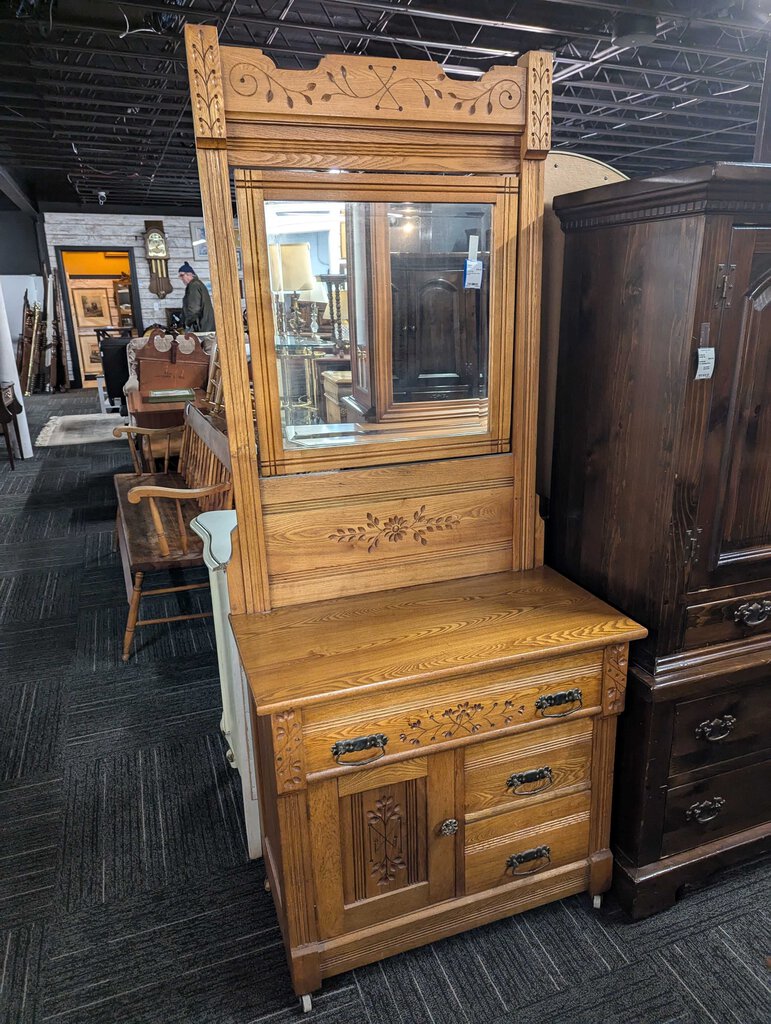 Antique Dresser With Mirror