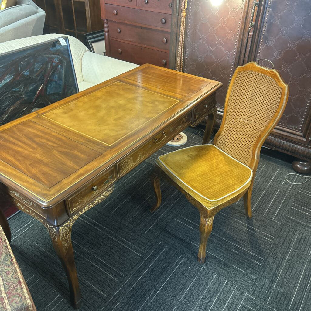 Chinoiserie Painted Drexel Desk w/ Chair