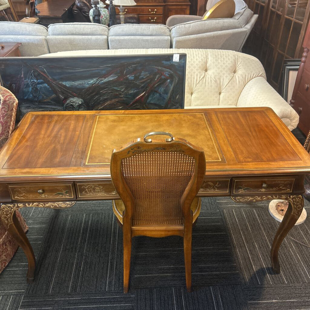 Chinoiserie Painted Drexel Desk w/ Chair