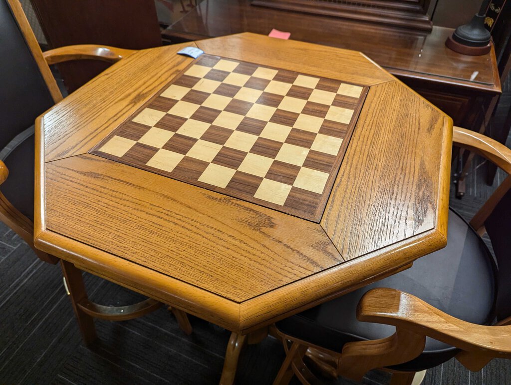 Bar Hight Game Table w/ 2 Arm Stools