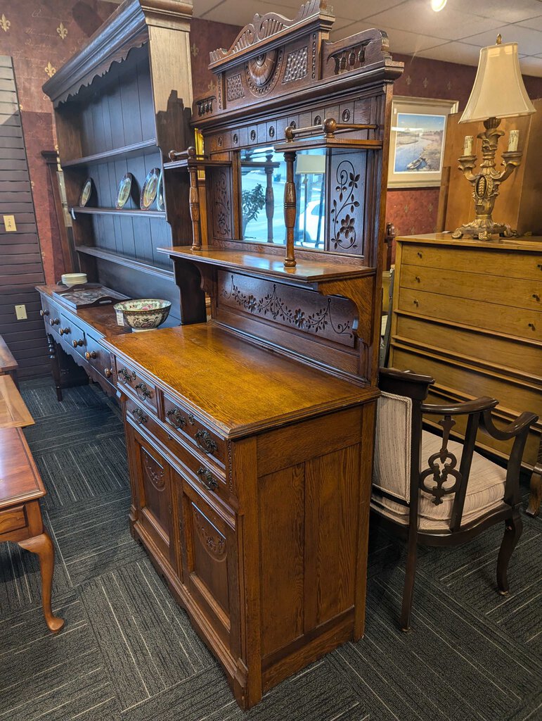 Antique Carved Oak Sideboard