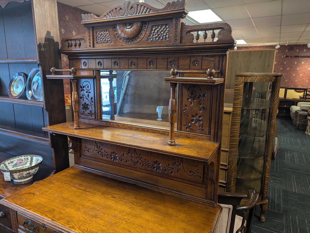 Antique Carved Oak Sideboard