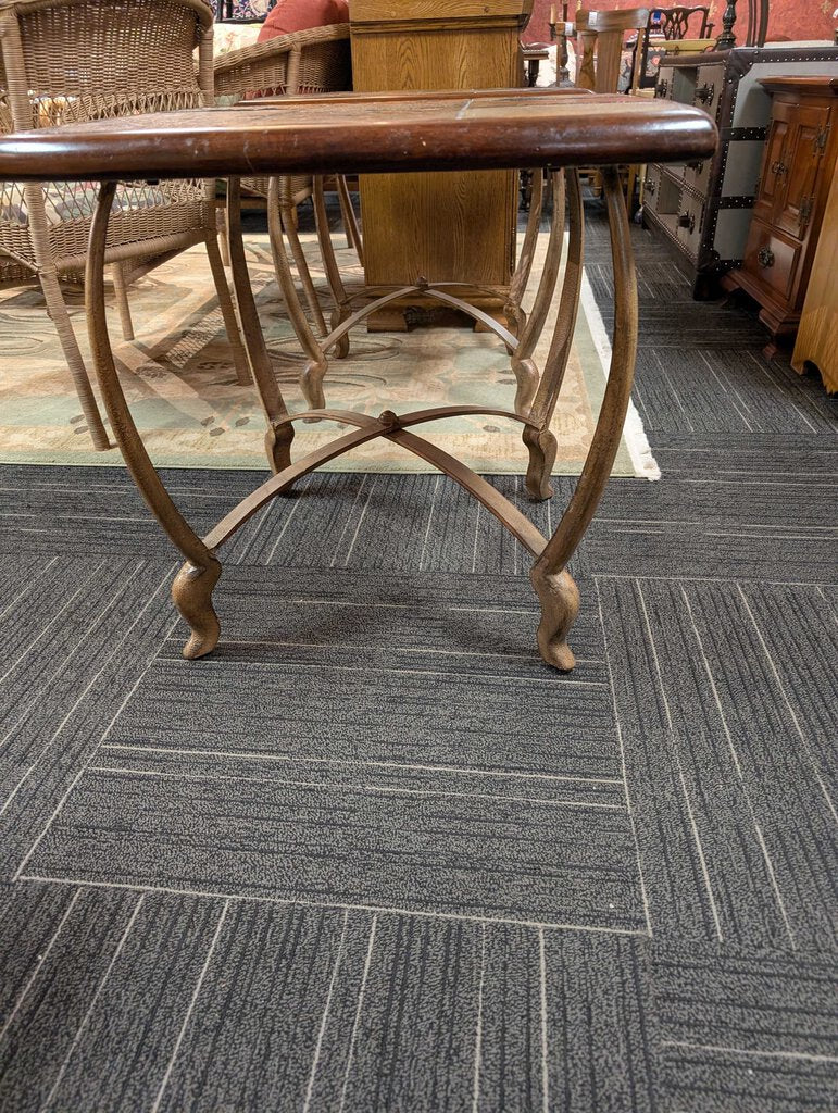 Pair of Stone Top End Tables