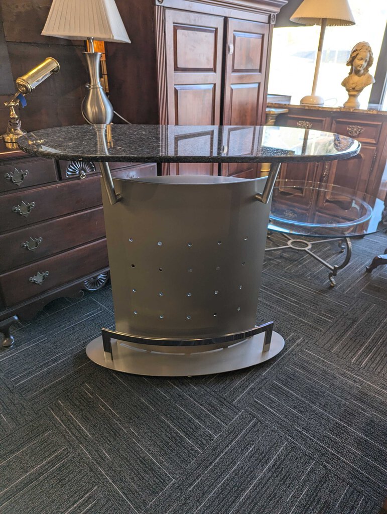 Contemporary Granite Top Metal Home Bar