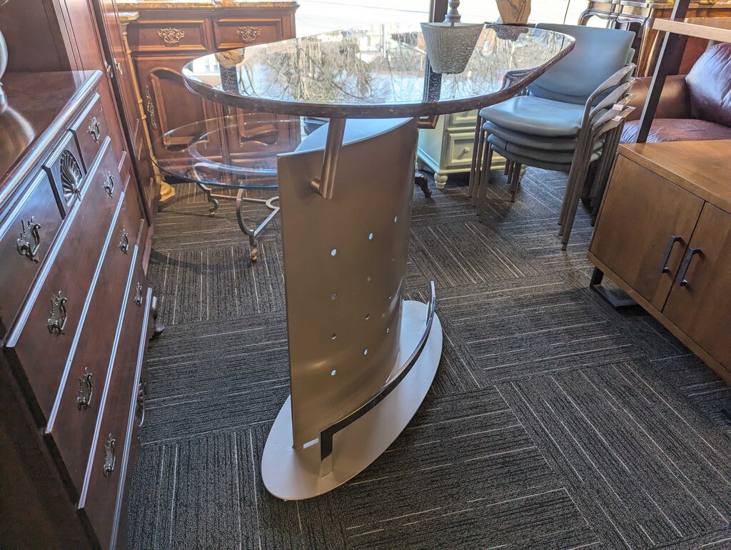 Contemporary Granite Top Metal Home Bar