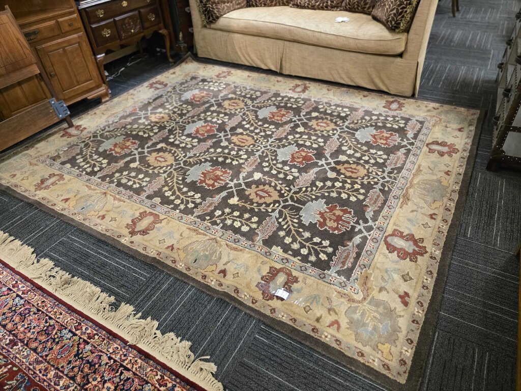 Contemporary Machine Made Wool Carpet