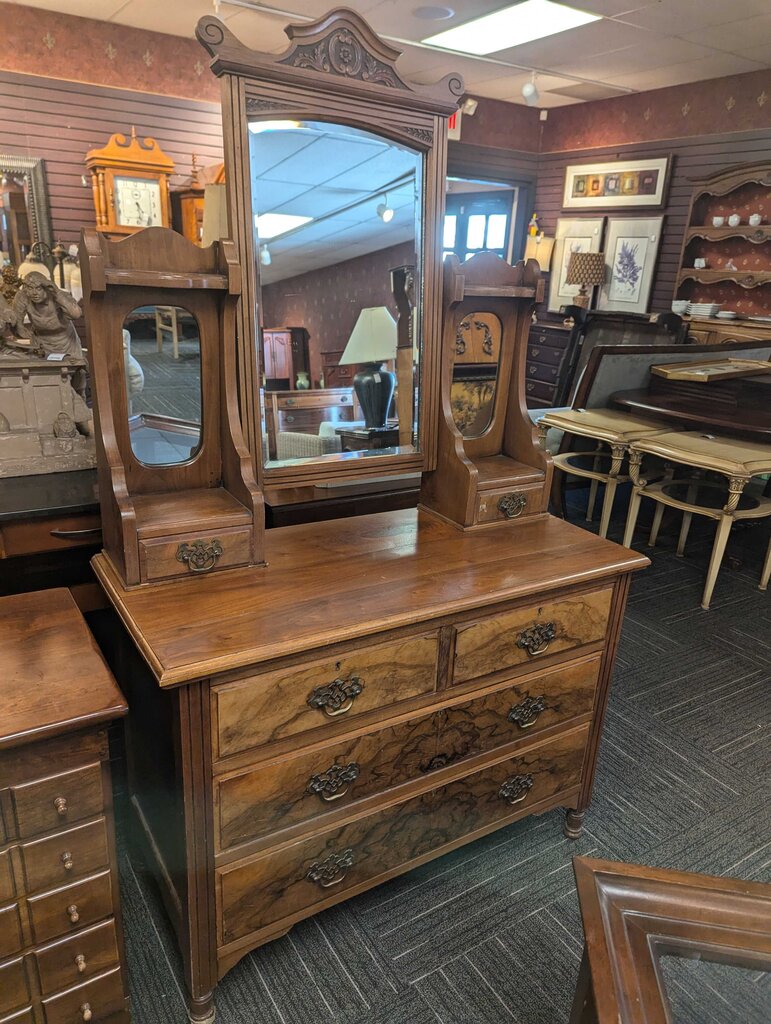 Victorian Dresser With Mirror