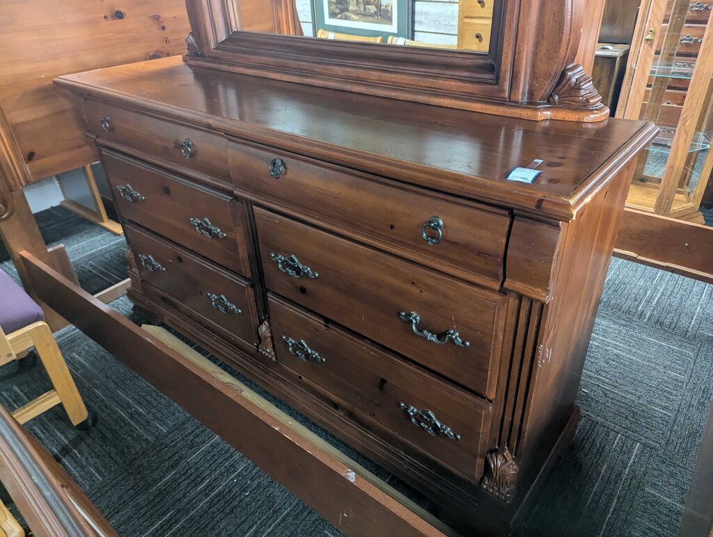 Pine Dresser With Mirror