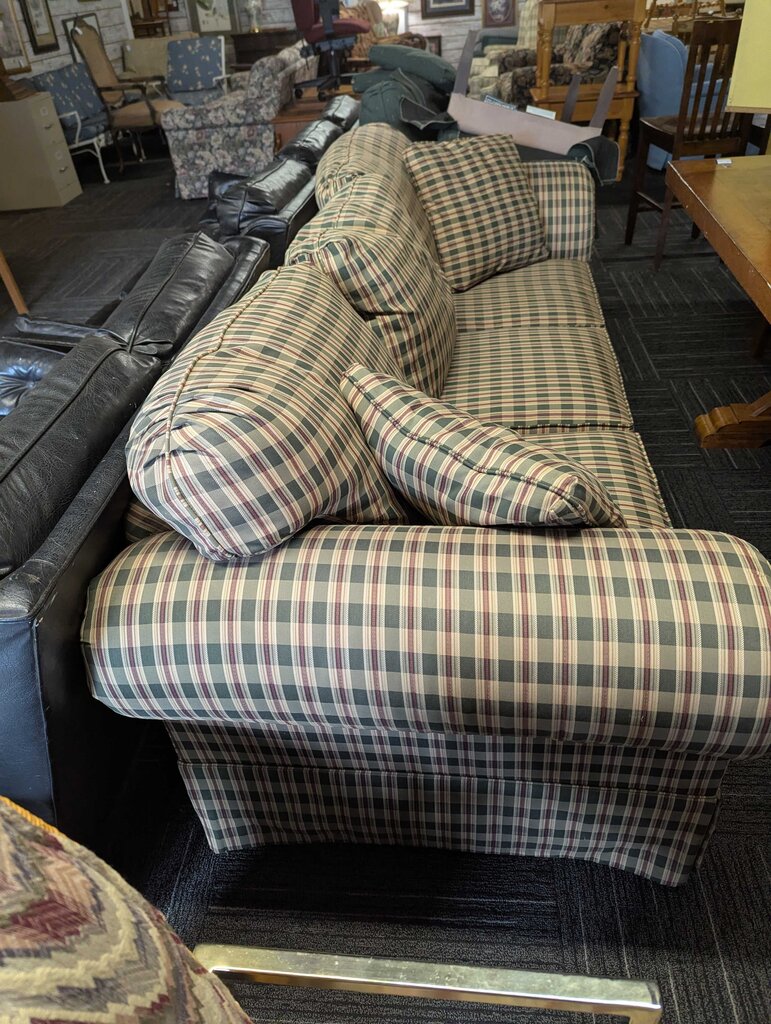Vintage Plaid Sofa