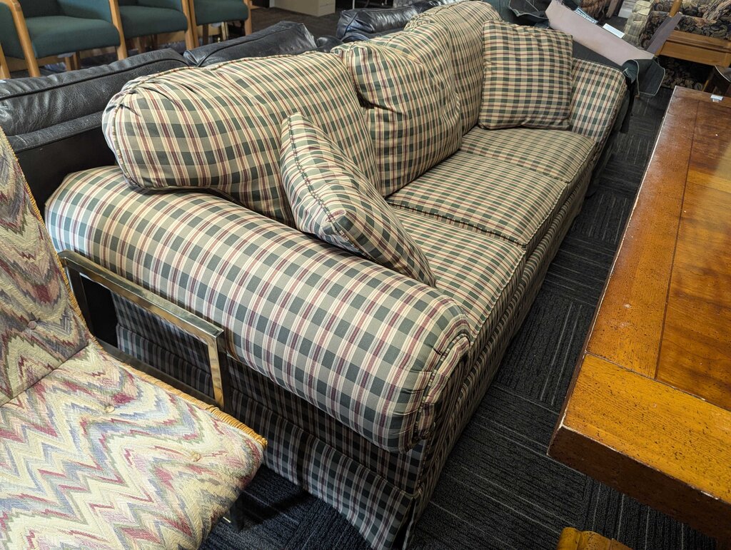 Vintage Plaid Sofa
