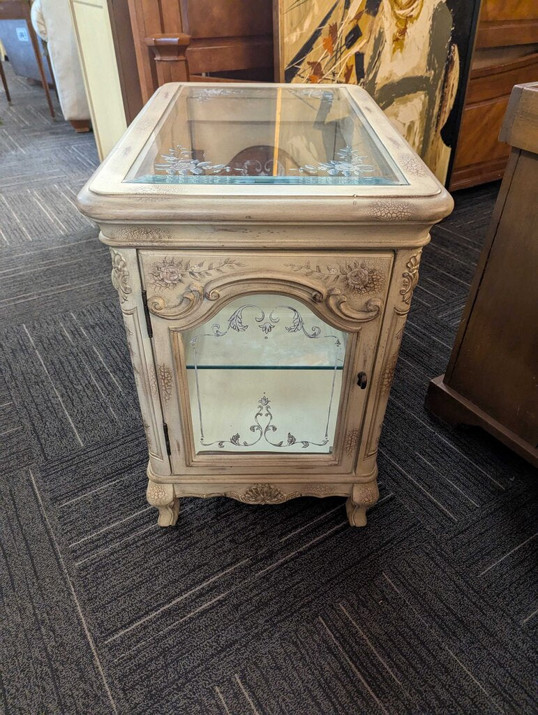 French Paint Decorated Display Cabinet