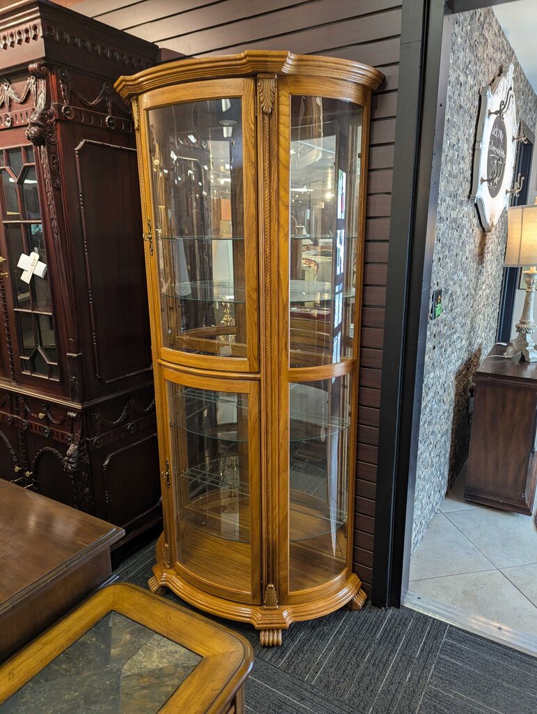 Oak Curio Cabinet