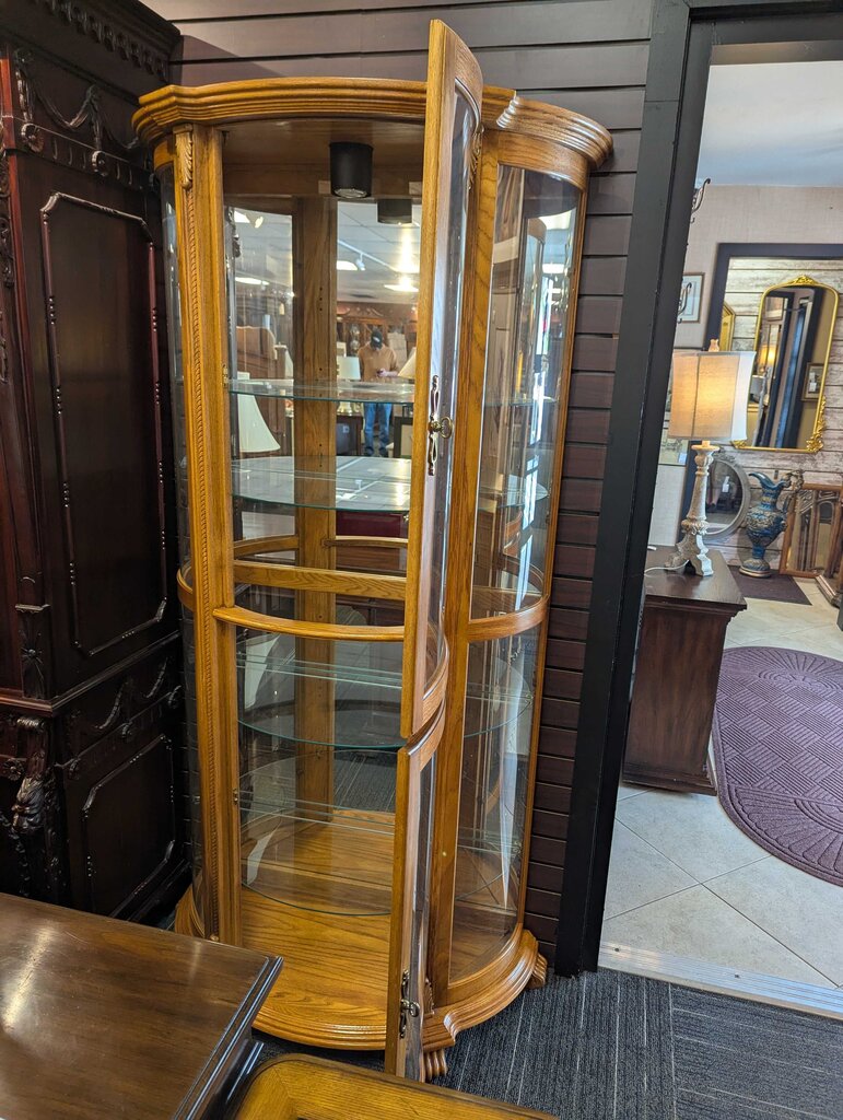 Oak Curio Cabinet