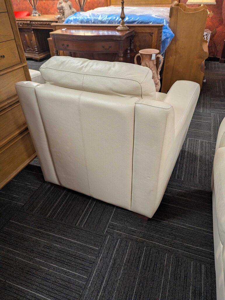 Leather Chair And Ottoman By Divani