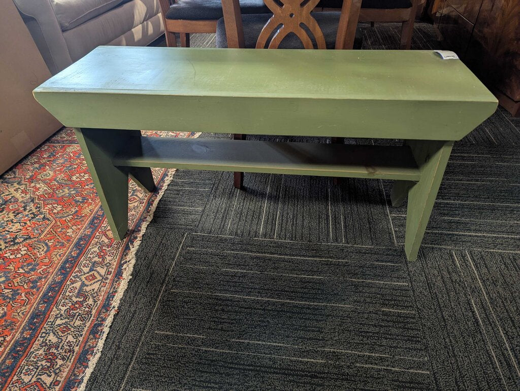 Country Green Painted Bench