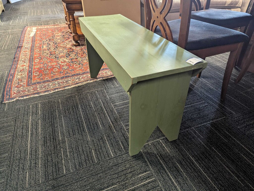 Country Green Painted Bench