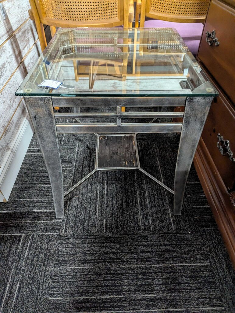 Glass Top Side Table