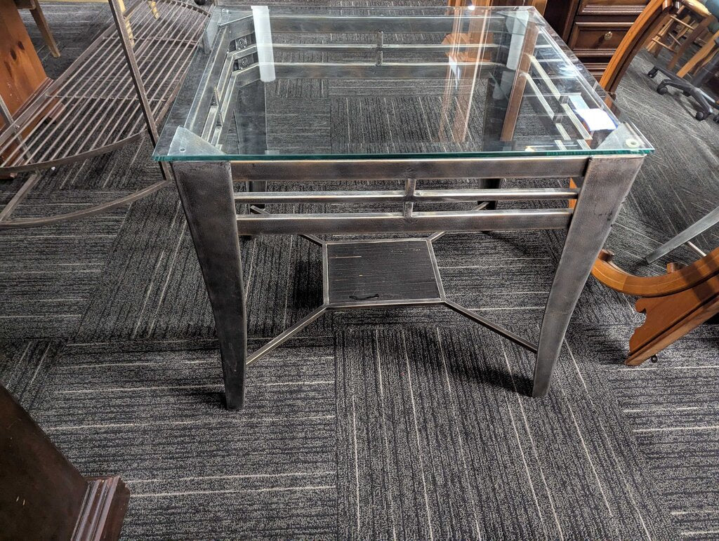 Glass Top Side Table