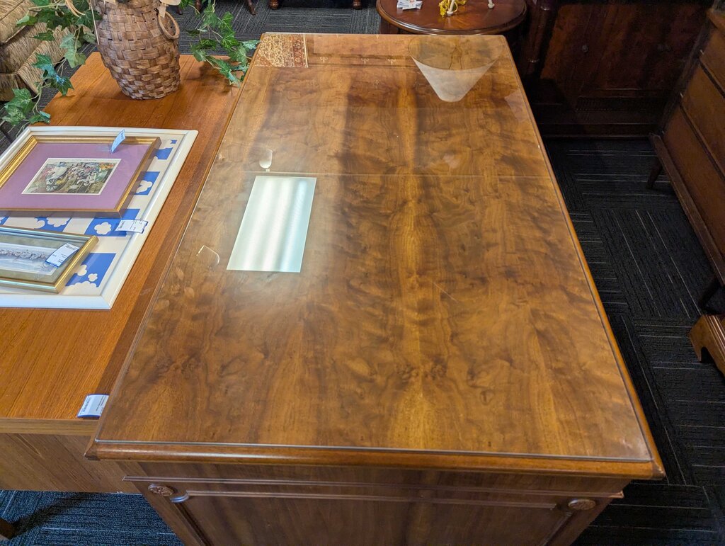Large Walnut Executive Desk