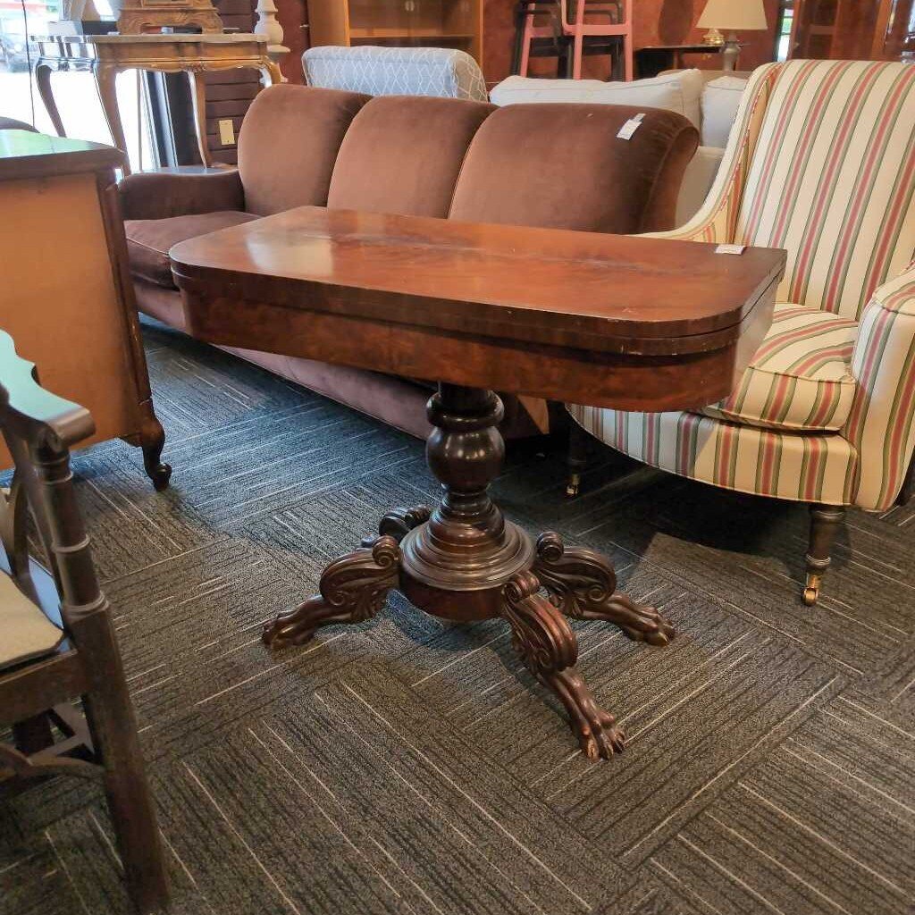 American Empire Mahogany Game Table Circa 1860