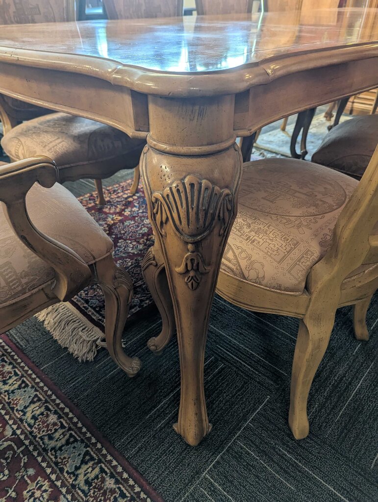 Designer Stunning French Dining Room Table w 10 French Chairs by Century