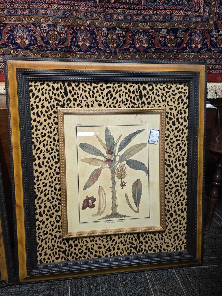 Large Cheetah Framed Tropical Tree Print
