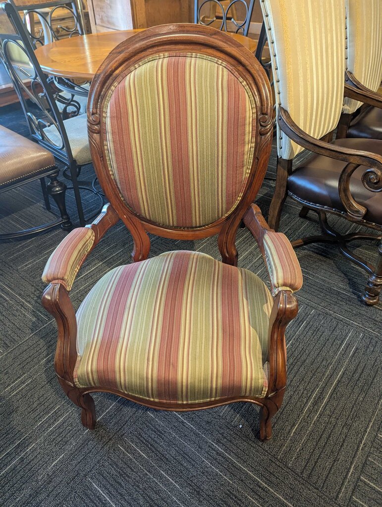 Professionally Re-upholstered Victorian Arm Chair