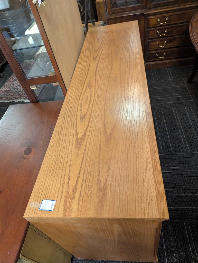 Large Oak Media Stand