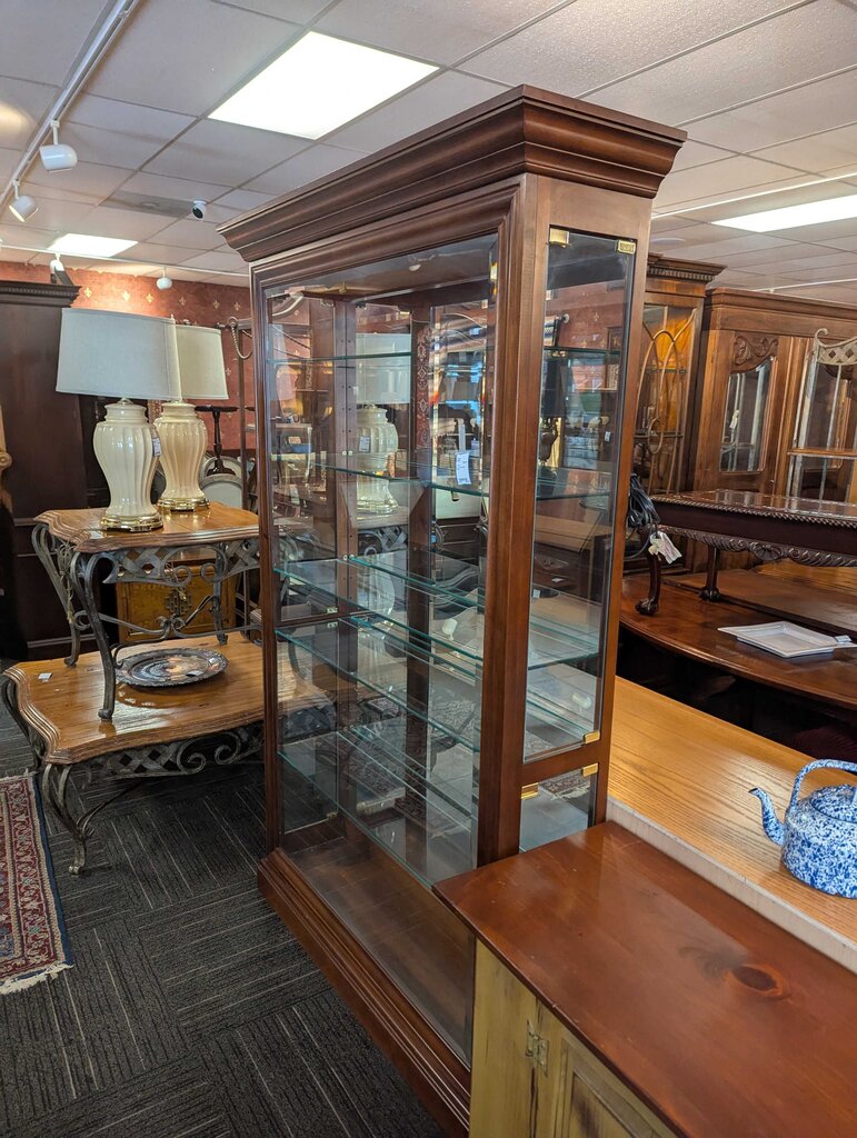 Cherry Finish Curio Cabinet