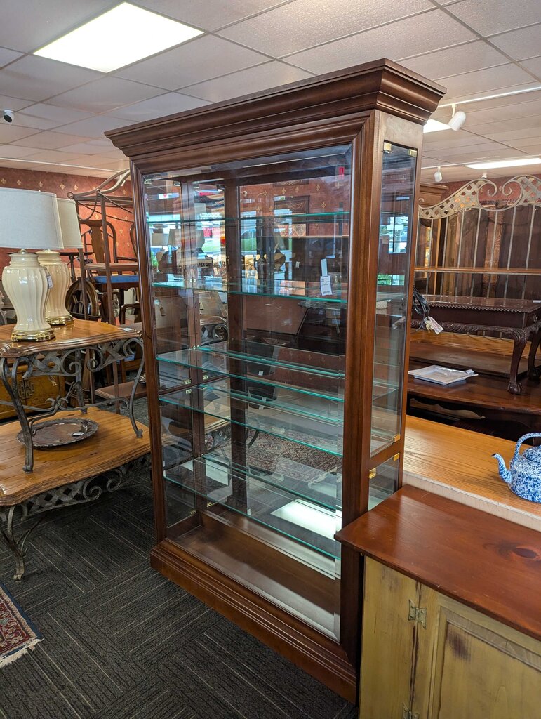 Cherry Finish Curio Cabinet