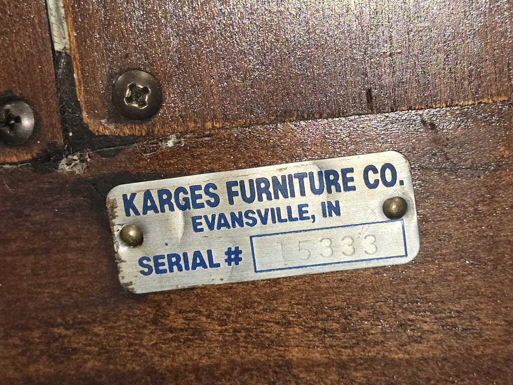 Formal Solid Mahogany Karges Breakfront With Leather Writing Desk