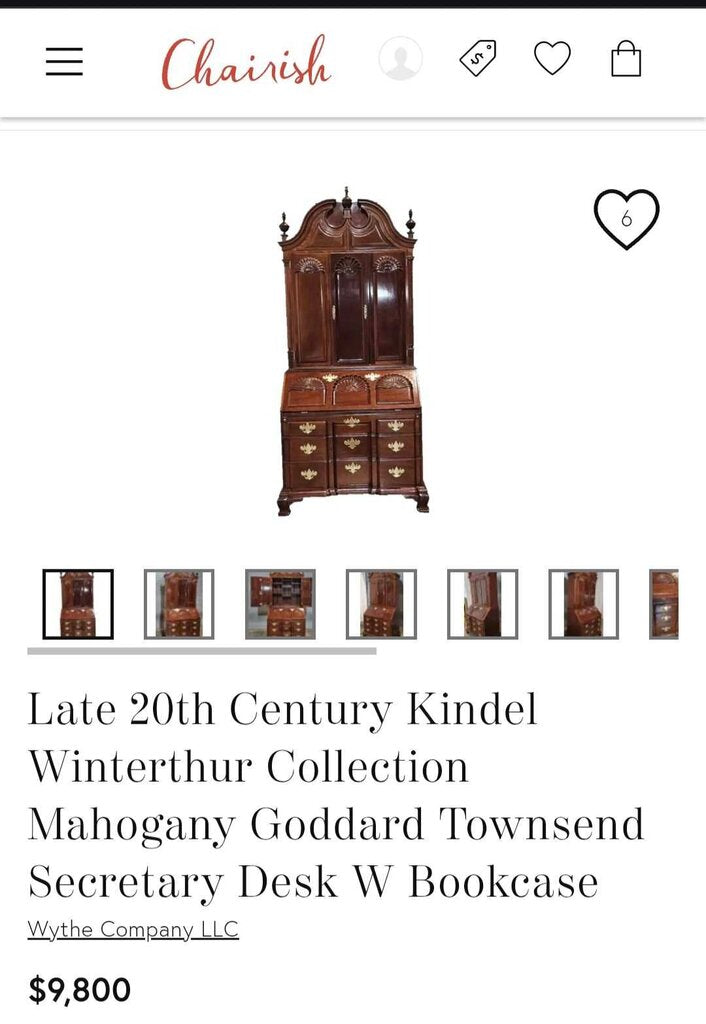Spectacular Kindel UpDyke Island Winterthur Secretary Deskl