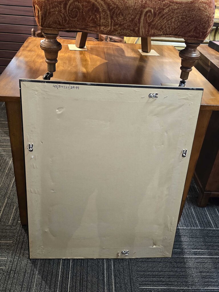 Contemporary Beveled Mirror w/ Silver Frame
