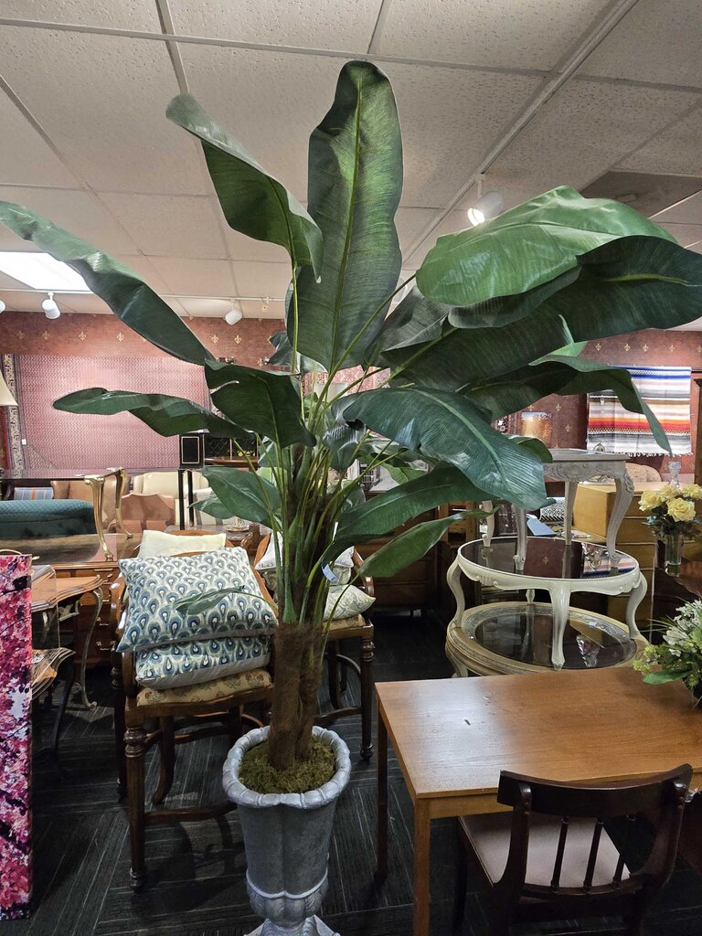 Large Faux Tropical Potted Tree