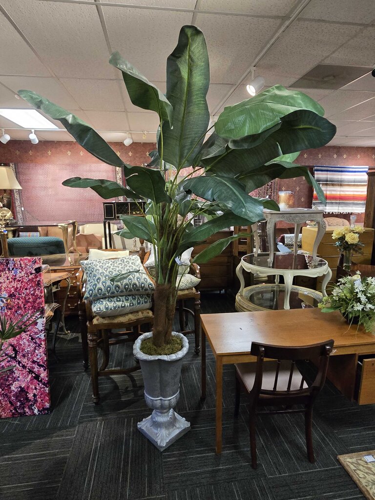 Large Faux Tropical Potted Tree