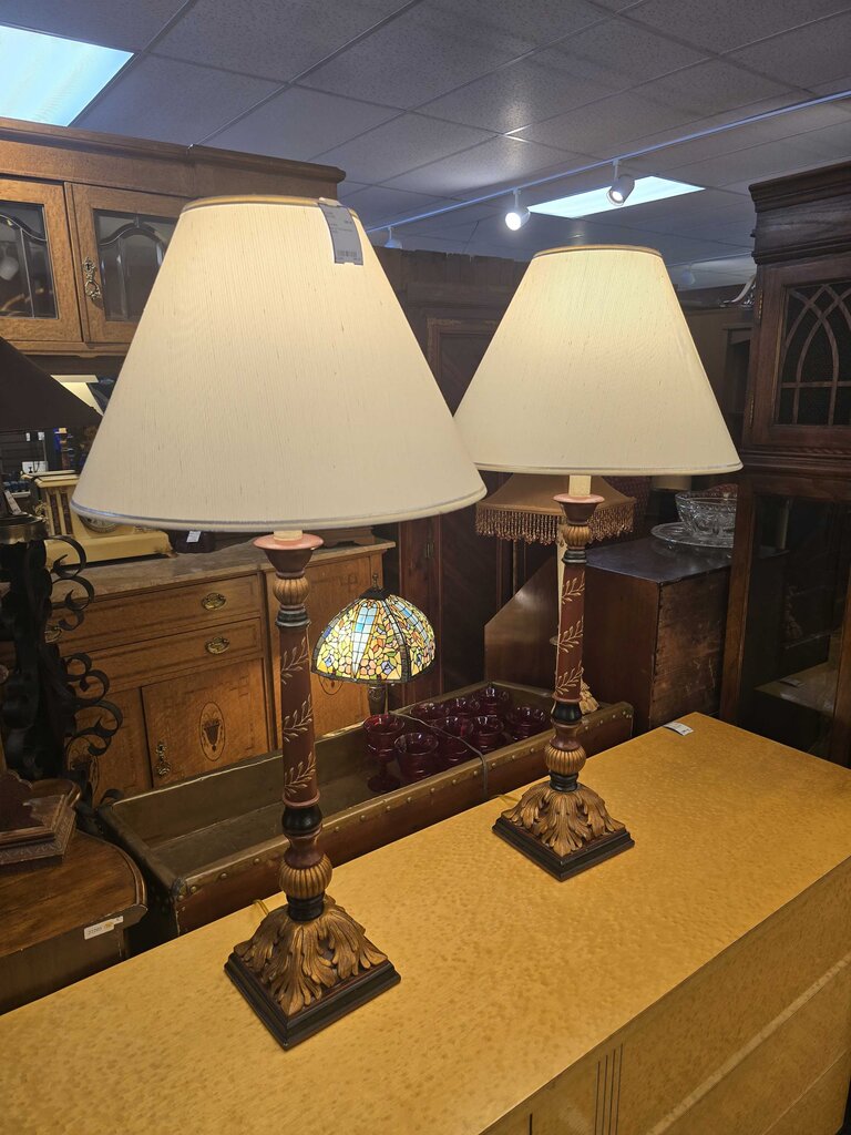 Pair of Tall Decorator Lamps