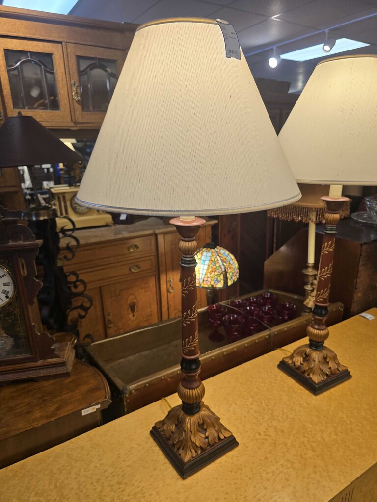 Pair of Tall Decorator Lamps