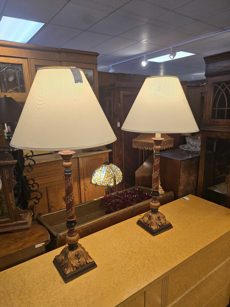 Pair of Tall Decorator Lamps