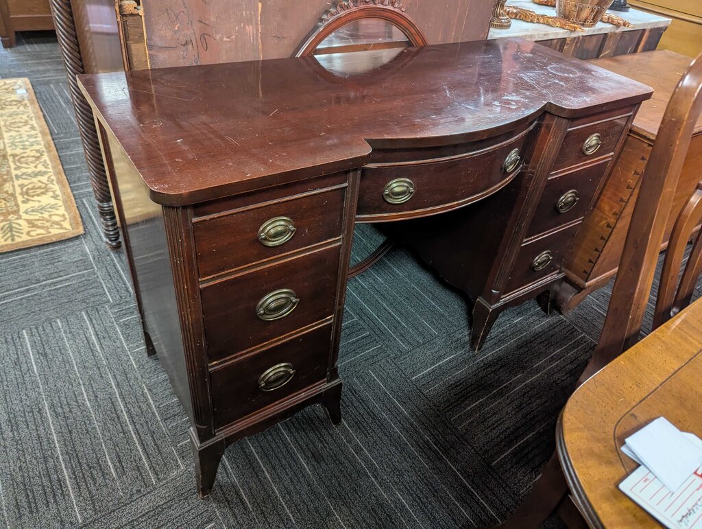 Vintage Mahogany Vanity With Mirror