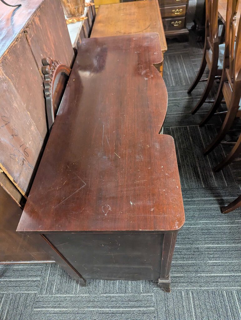 Vintage Mahogany Vanity With Mirror