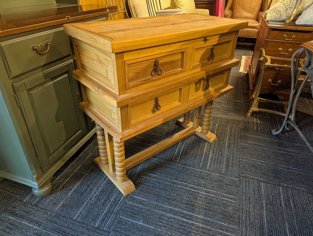 Vintage Pine Wooden Chest of Drawers