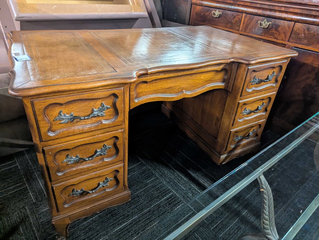 Vintage Leather Top Desk
