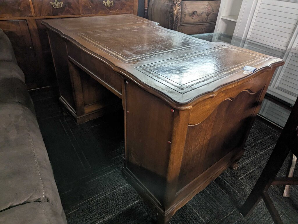 Vintage Leather Top Desk