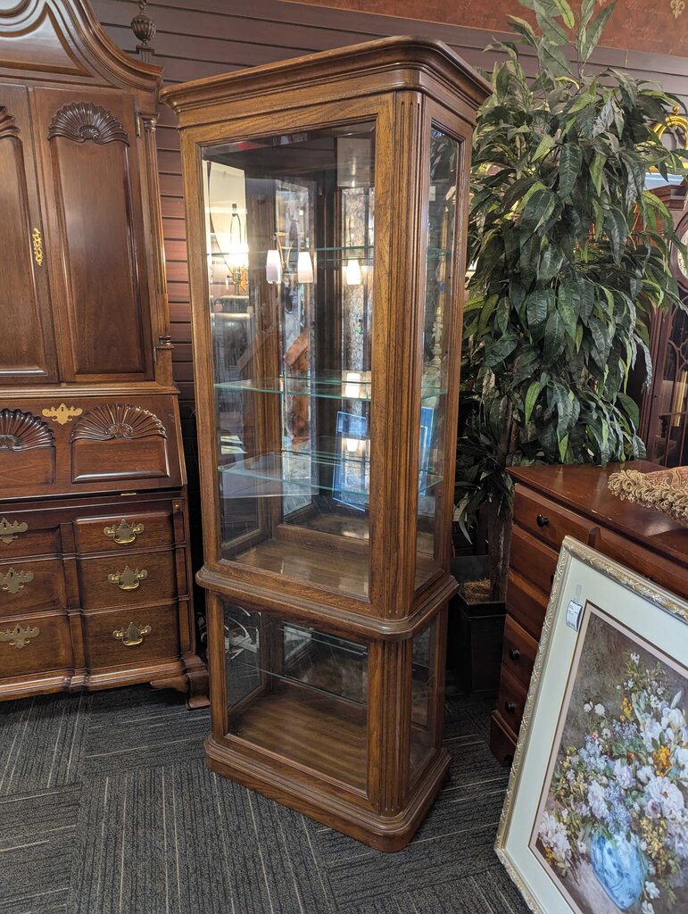 Solid Oak Curio Cabinet